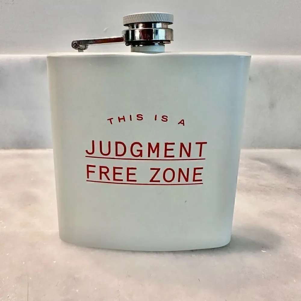 TMD Holdings This Is A Judgment Free Zone Stainless Flask White OS